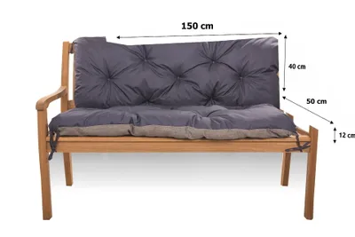 Obrázok produktu pre Vankúš pre záhradný lavicový 150x50x40cm tmavomodrá | Vonkajší vankúš | Vankúše na záhradný nábytok | vankúše na záhradnú hojdaèku