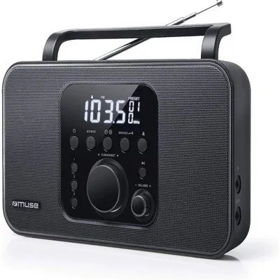 Produktbild von Muse M-091 R, Tragbar, Digital, AM, FM, LCD, Weiß, Schwarz