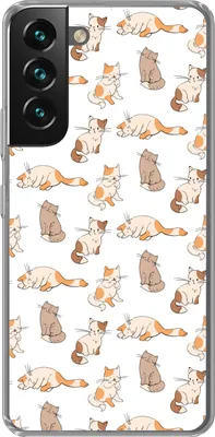 Produktbild von MuchoWow® Handyhülle Schutzhülle Hülle für Telefoonhoesje Samsung Galaxy S22 Muster - Katze - Kätzchen - Jungen - Mädchen - Kinder - Kinder Silikon Softcase Handy Hülle - Mobiltelefonhülle