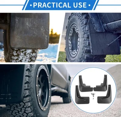 Image de 1 Ensemble De Protège-Boue Compatible Pour Hyundai Tucson 2021-2025, Garde-Boue Latéraux Avant Et Arrière Noirs Durables En Tpo Pp Avec Accessoires De Montage.
