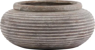 Obrázek produktu pro Hill Interiors - Kulatý květináč "Siena", žebrovaný HI4895 (jedna velikost) (hnědá)