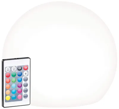 Immagine prodotto di Sfera luminosa a LED con alimentazione solare e telecomando, RGB, 60 lm, IP67, diametro 20 cm