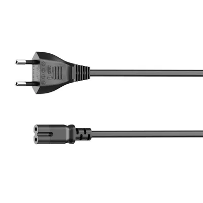Produktbild von Euro-Netzkabel gerade 5m Schwarz