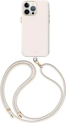 Productafbeelding van UNIQ telefoonhoesje voor iPhone 15 Pro 6.1", kleur: crème, met magnetische oplaadfunctie, kleur: ivoor