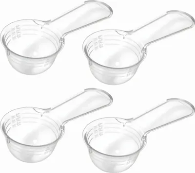 Produktbild von Novaliv 4x Messlöffel 30g robuster Kunststoff Germany präzise Dosierung von Pulvern und Flüssigkeiten für Küche Fitness Haushalt Perfekt für Backen Waschpulver Scoop Dosierhilfe Protein