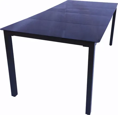 Produktbild von VCM Gartentisch aus Glas und Aluminium | Esstisch | ca. H. 73 x B. 140 x T. 80 cm | Anthrazit | Balkontisch Gartenmöbel