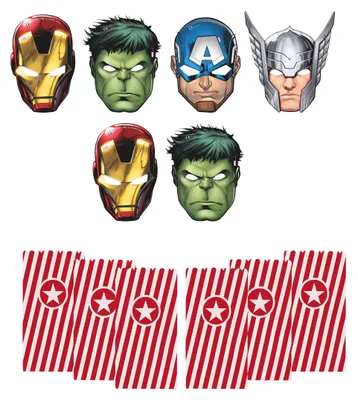 Produktbild von 12-tlg. Avengers Evergreen Partyset für Kindergeburtstag