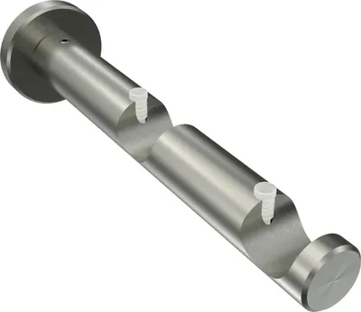 Produktbild von Interdeco Träger mit Abstand 9/14,5 cm / Wandhalterung für Gardinenstangen 20 mm Ø, 2-läufig Edelstahl, Typ Trend