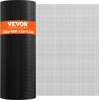 Obrázek produktu pro Kovové pletivo, 36'' x 100' pozinkovaná drátěná síť v roli, drátěná síť o tloušťce 19 pro oplocení kurníku, vinylová kovová drátěná síť pro oplocení kurníku, oplocení pro králíky a hady, oplocení pro drůbež