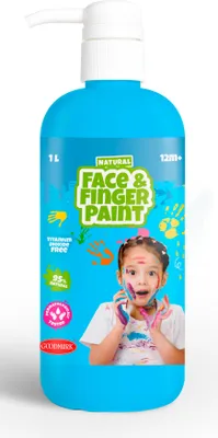 Imagen del producto de Pintura facial y para dedos natural, 39106, color morado, no tóxica, lavable, 1000 ml