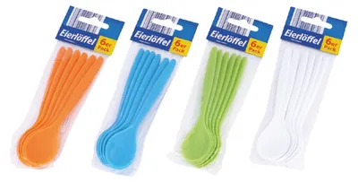 Produktbild von Eierlöffel Joghurt Eislöffen, 24 Stück verschiedene Farben