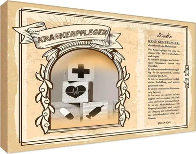 Produktbild von vianmo Holzschild 12x18 cm Krankenpfleger Beruf Arbeit