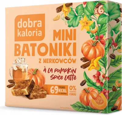 BATONIKI MINI Z NERKOWCÓW O SMAKU MANGO LASSI BEZ DODATKU CUKRÓW (6 x 17 g) 102 g - DOBRA KALORIA