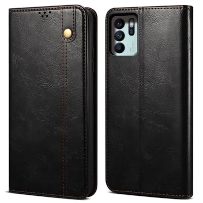 Immagine prodotto di Custodia per OPPO Reno6 Z, custodia flip in pelle con funzione stand nero
