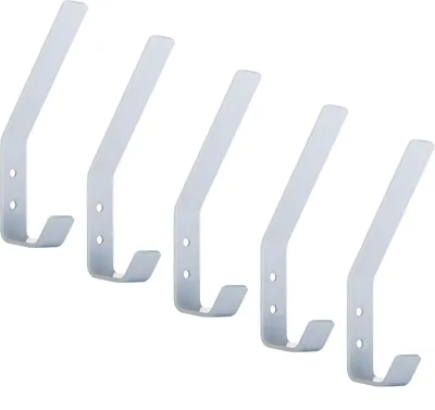 Produktbild von SOTECH Kleiderhaken Loxten 142 x 20 x 45 mm weiß – Edelstahl, Garderobenhaken (5 Stück)