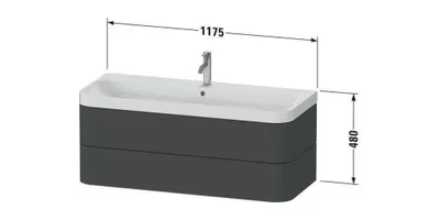 Produktbild von DURAVIT HP4349O83830E00 HappyD2+ cshaped wh
