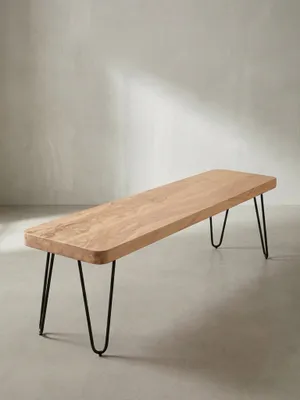 Esszimmerbänke aus honigfarbenem Akazie-Massivholz 160x40x45 cm Design Möbel Premium Qualität modern Esszimmer Einrichtung stilvoll Wohnen Interior Zuhause Wohnzimmer hochwertig elegant_#sku_BARWL1.504#