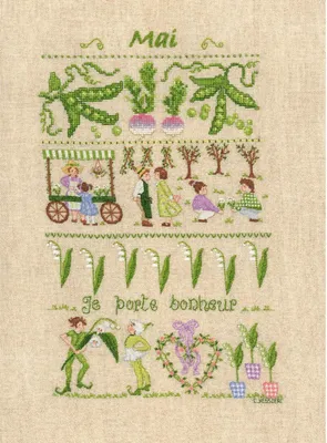 Produktbild von Le Bonheur des Dames Kreuzstich-Set "Mai", 18x28cm