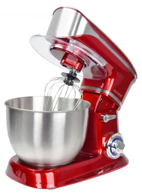 Obrázek produktu pro Planetární mixér s nerezovou mísou Royalty Line RL-PKM1900.7, 1900 W, 6,5 litru, 6 rychlostí + pulzní režim, nástavce, červený