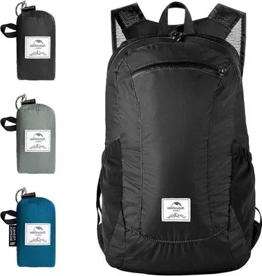 Produktbild von Famanu Faltbarer wasserdichter Rucksack - Ultralight Rucksack mit 18 Litern für Wandern und Radfahren