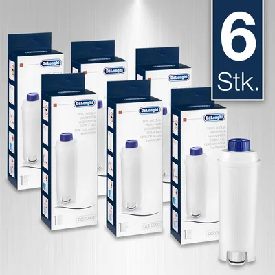 Produktbild von 6x DeLonghi DLS C002 Wasserfilter für ESAM, ECAM, BCO EC Kaffeevollautomaten