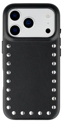 Productafbeelding van Selencia Studs Backcover met MagSafe voor de Apple iPhone 17 Pro Max - Velvet Black
