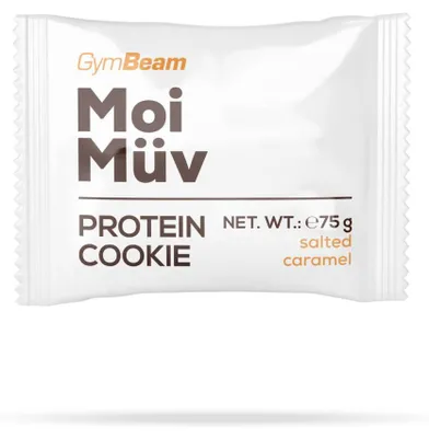Produktbild von GymBeam - MoiMüv Protein Cookie, 75 g, Salted Caramel