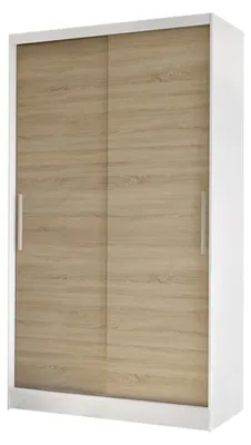 Produktbild von MIRJAN24 Schiebetürenschrank Costa I, Kleiderschrank, Stilvoll Schlafzimmer Garderobenschrank (Farbe: Weiß / Sonoma Eiche)