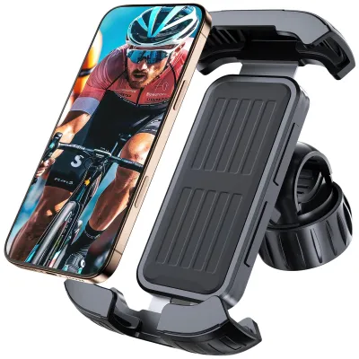 Produktbild von Handyhalterung Fahrrad Lenker, Universal Bike Phone Holder, 360 Grad drehbar, rutschfest, für 5,1 bis 7,0 Zoll