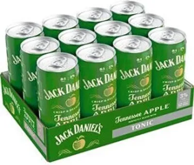 Immagine prodotto di 12 x Jack Daniel's Tennessee Apple + Tonic, 0,25 l, alc, 3% vol.