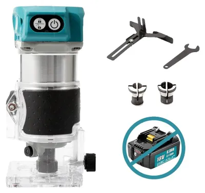 Produktbild von Akku-Holzfräse, bürstenloser Motor, einstellbare Geschwindigkeit, Keine Batterie