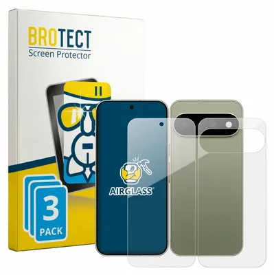 Produktbild von 3x BROTECT Schutzglas für Google Pixel 11 Pro XL (Display+Rückseite) Schutzfolie Panzer Folie Glas Display Schutz klar