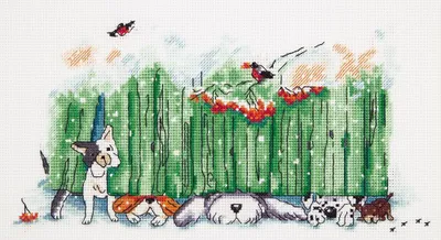 Produktbild von Panna Kreuzstichset "Neugierige Nasen" 27x15cm, Zählmuster