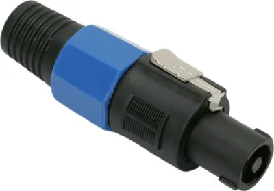 Produktbild von Speakonstecker 4-polig - Verriegelbarer Lautsprecheranschluss - Mit Zugentlastung - Kunststoffgehäuse - 1 Stück [05212].