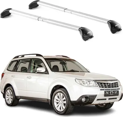 Produktbild von Dachträger Grundtäger für Subaru Forester 2008-2018 5 tür 100kg Alu Grau 2x ABE