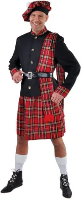 Produktbild von M215274-XL Herren Schotte rot-schwarz Schottenkostüm Gr.XL