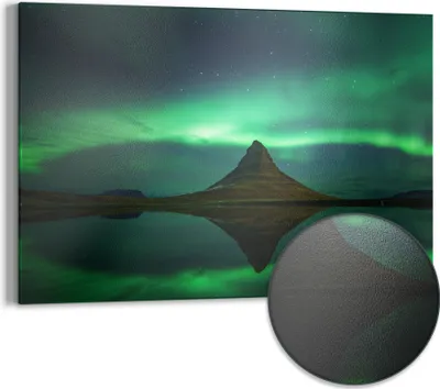 Produktbild von DEQORI Magnettafel Metall 60x40 cm 'Magischer Lichttanz' Whiteboard Pinnwand Büro