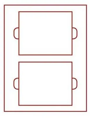 Produktbild von Lindner 2803 LINDNER d-Münzbox mit 2 rechteckigen Vertiefungen 152 x 123 mm-Grau / rote Einlage