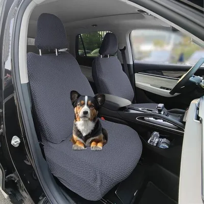 Obrázek produktu pro 2dílná sada potahů na autosedačky, chránič předních sedadel, potah opěradla a opěrky hlavy pro osobní automobily, SUV, ochrana potahu autosedačky, univerzální ochrana potahu autosedačky, tmavě šedý