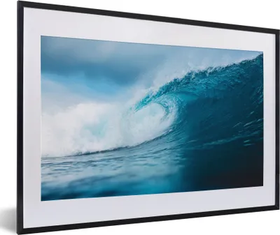 Produktbild von MuchoWow® MuchoWow® Gerahmtes Poster Meer - Golf - Surfen 60x40 cm - Poster mit zchwarzem Bilderrahmen - Schlafzimmer - Plakat in Rahmen - Drucken