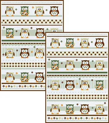 Produktbild von Kracht Geschirrtuch 2er-Pack Eulen 50x70 cm