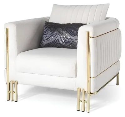 Zdjęcie produktu dla Stylowy zestaw do salonu 3+1: miękka sofa i wygodny fotel – meble do salonu