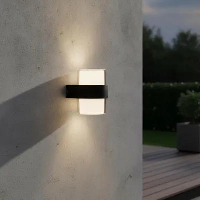 Productafbeelding van Design wandlamp Darf dubbel zwart, AI-gegenereerde afbeelding