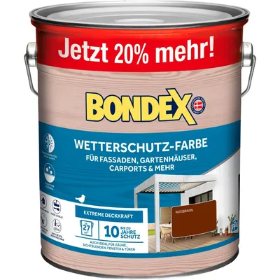 Produktbild von Bondex Wetterschutz-Farbe Nussbraun 3 Liter