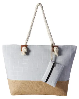 Produktbild von XXL Strandtasche mit Reißverschluss Grau Damen