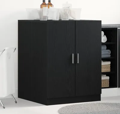 Produktbild von Möbel Waschmaschinen-Schrank Schwarze Eiche 70,5x71,5x91,5 cm Holzwerkstoff - Badezimmerschränke 862667