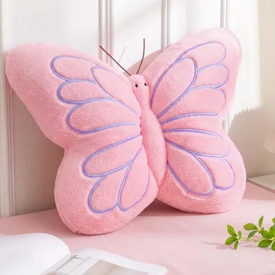 Produktbild von Rosa Schmetterlings-Kissen für Sofa und Schlafzimmer