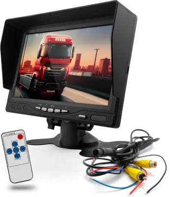 Obrázek produktu pro LCD monitor 7" pro couvací kamery autobusu nákladního vozu kabelové RCA Chinch