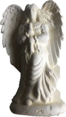 Produktbild von Dekorative Engelfigur im klassischen Stil, gefertigt aus Polyresin (Kunststein), 13x20 cm