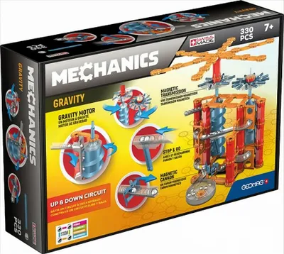 Produktbild von Geomag Mechanics GM776, 330 Stück(e), Blau, Orange, Rot, Silber, 7 Jahr(e), 460 mm, 110 mm, 300 mm